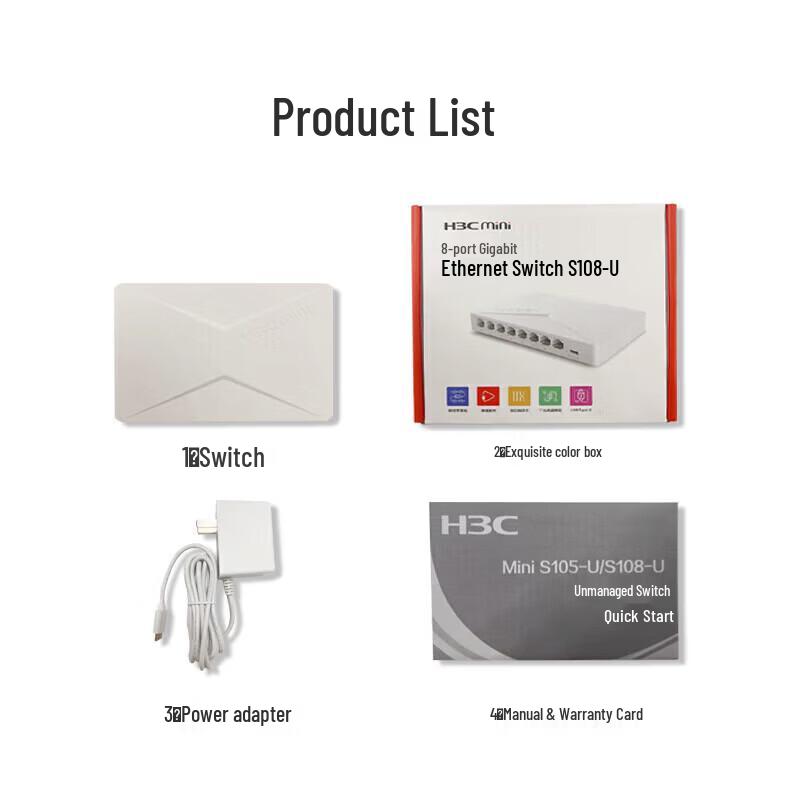 H3C S108-U 8-Port Gigabit Desktop Switch