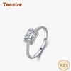 Tancise Classic 925 Sterling Silver  Zircon Ring Ladies Jewelry Wedding Promise Party Gift