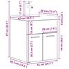 Bathroom Vanity Unit with Built in Basin and Faucet Sonoma Oak