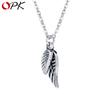 OPK Мужское ожерелье с перьями, подвеска в виде крыла ангела из титановой стали