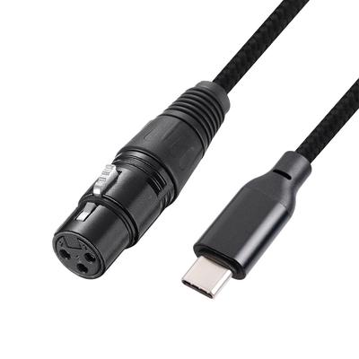 Кабель для записи микрофона Canon (мама) на Type-C/XLR (мама) для ноутбуков, 2 м/3 м