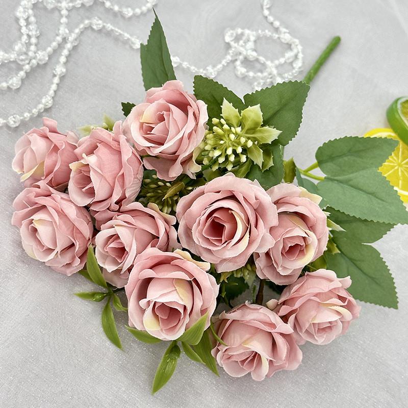 Artificial Flower Rose Wedding Hotel Restaurant Room Decoration Desktop Ornament