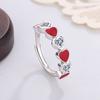 Xiaomi BF CLUB 925 Sterling Silver Ring For Women Jewelry Retro Red Stone Open Vintage Handmade Ring Allergy For Party Birthday Gift
