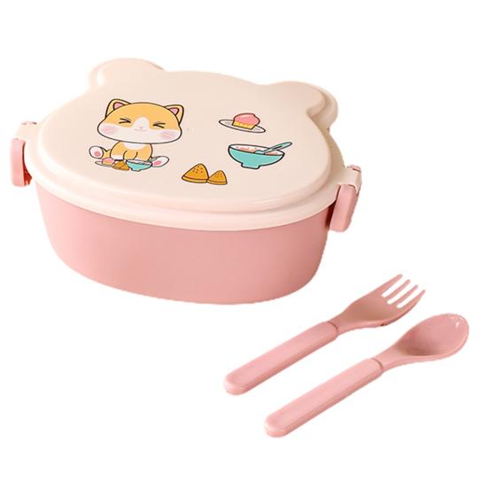 Контейнер для обеда, полезный двухслойный портативный милый детский ящик для хранения еды с героями мультфильмов, поставки для пикника