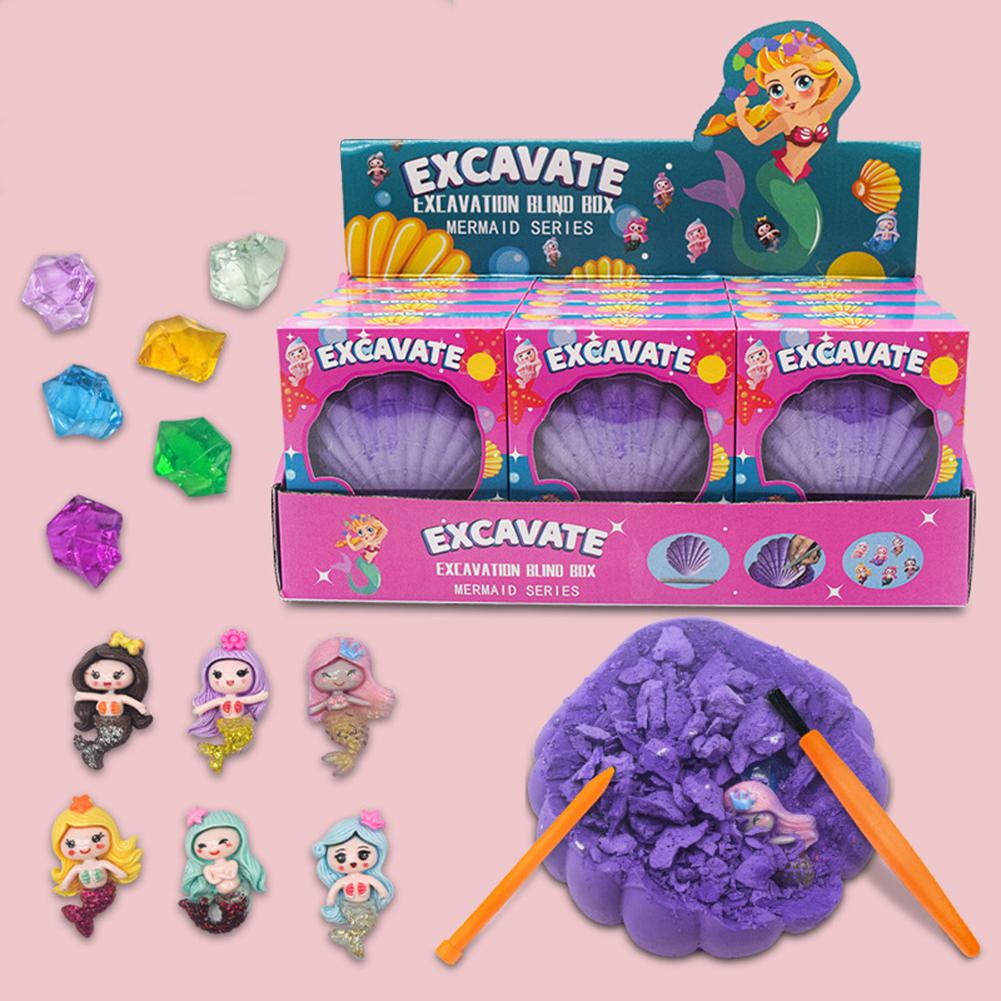 Набор для раскопок драгоценных камней DIY Кристалл Драгоценный камень Морская звезда в форме сердца Бриллиант Археологические раскопки Обучающие игрушки для детей