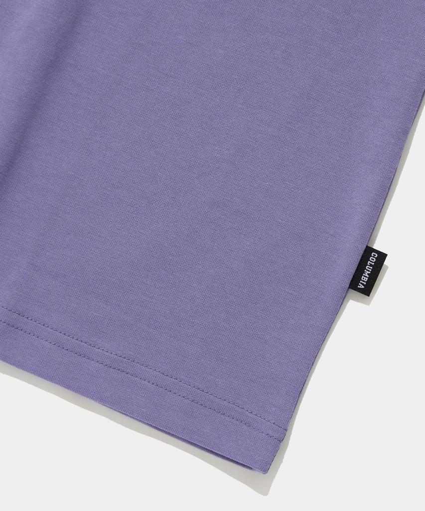 COLUMBIA UNIVERSITY Back Logo S/S T-Shirts_Light Violet