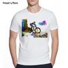 Bicycles MTB Print T Shirt Summer Men T-shirt Downhill Biking Print Casual Heartbeat Stimulation Exercise Male Harajuku Tshirt
