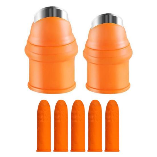 Резак для большого пальца, набор ножей для сбора фруктов и овощей, силиконовые напальчники, портативный садовый инструмент для обрезки клубники, винограда