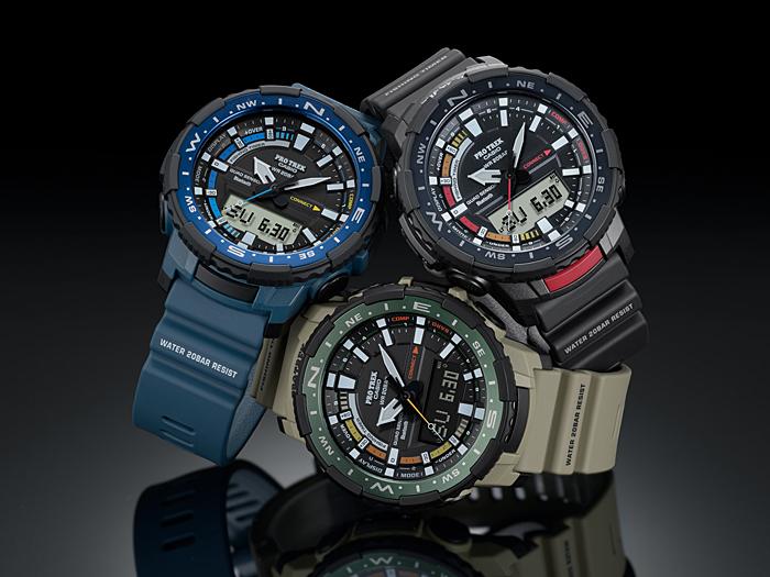 Casio Мужские цифровые кварцевые часы PRT-B70-2 из смолы, водонепроницаемость 200 м