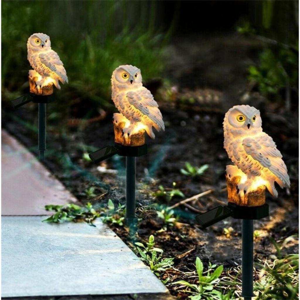 LED Garden Lights Solar Night Lights Owl Shape Solar-Powered Lamp