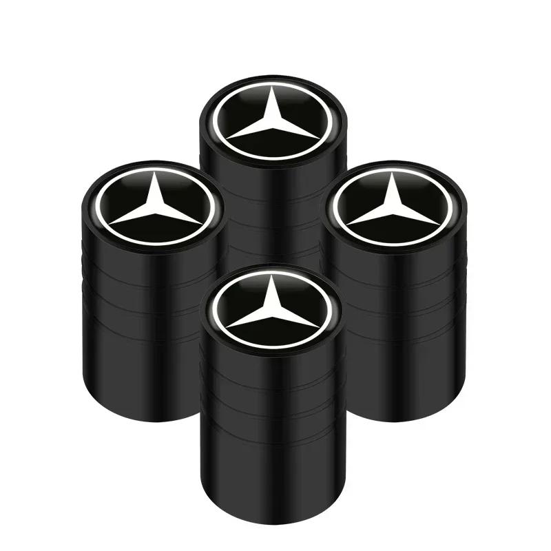 UKY5 Колпачки на ниппель автомобильных шин Стиль с накаткой Колпачок на вентиль шины Колпачок на шток колеса Воздушный клапан Для Mercedes Benz W211 W204 W210 CLA GLA