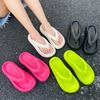 Summer Soft Sole Flip Flops Women  Clip Toe Thick Bottom Cloud Slippers Woman Solid Color Chunky Platform Sandals Female