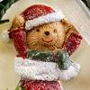 Teddy Bear in a Stocking Christmas Pendant