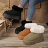 Short-sleeved Warm Snow Boots for Women, Large-sized Short Plush Thick-soled Women's Boots, Cotton Shoes
