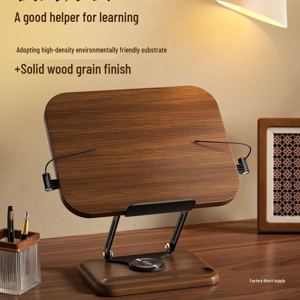 Adjustable Solid Wood Children’s Book Stand: Rotating & Lifting Feature for Maximum Comfort