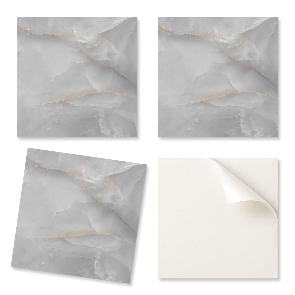 Self-Adhesive Printed Tiles - Perfect for the Kitchen Elegant Marble Pattern 9x30x30 cm