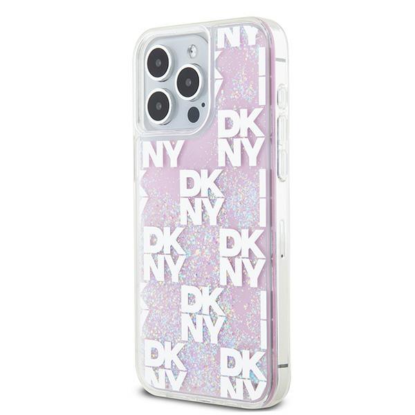 DKNY DKHCP15XLCPEPP iPhone 15 Pro Max6.7" pink hardcase Liquid Glitter Multilogo