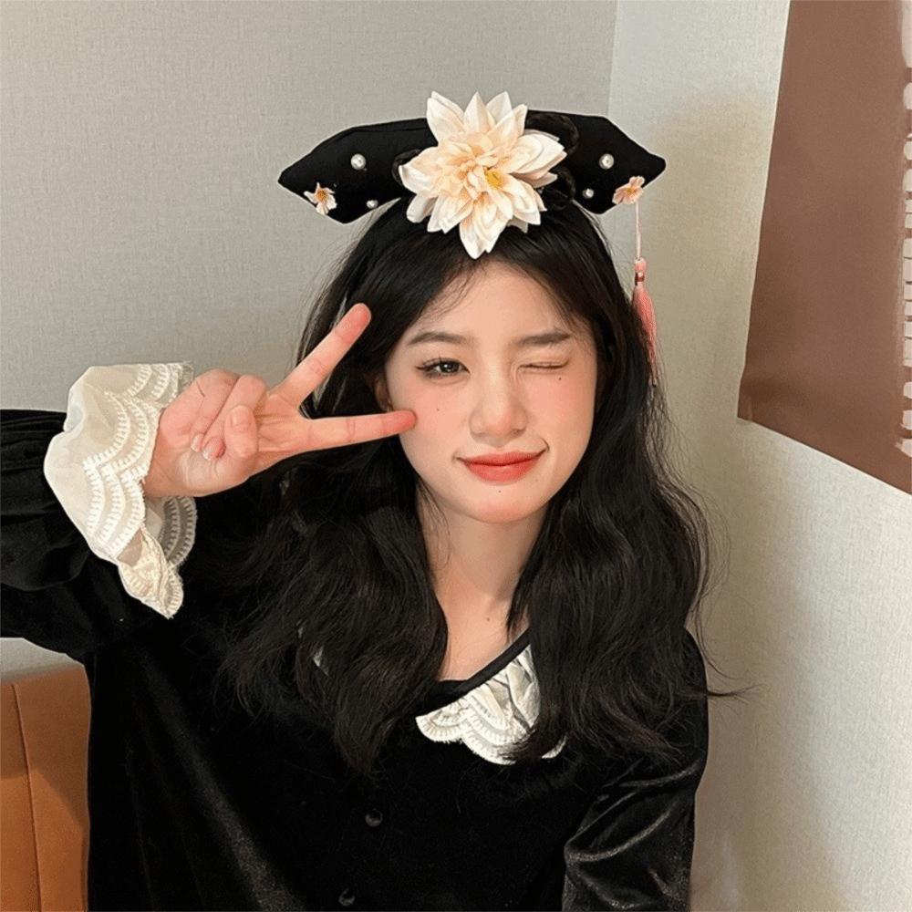 Cloth Hanfu Hair Hoop Pearl Chinese Style Headband Classical Ancient Style Headwear Festival