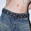 Metal Buckle Star Hole Sequin Belt Double Grommet Hole Trouser Decor Decoration  Dress Decor