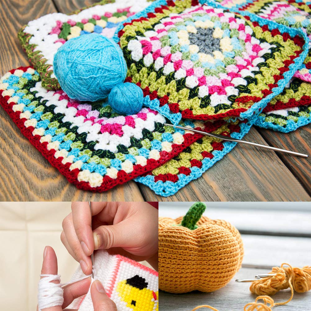 Набор крючков для вязания крючком 0,5-2,5 мм, маленькие крючки для вязания крючком, спицы для пряжи с маркерами петель