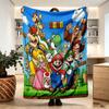 Super Mario Print Blanket - Soft & Comfortable, for Bedroom, Travel, Sofa, Home Decoration - Birthday Christmas Gift for Friend