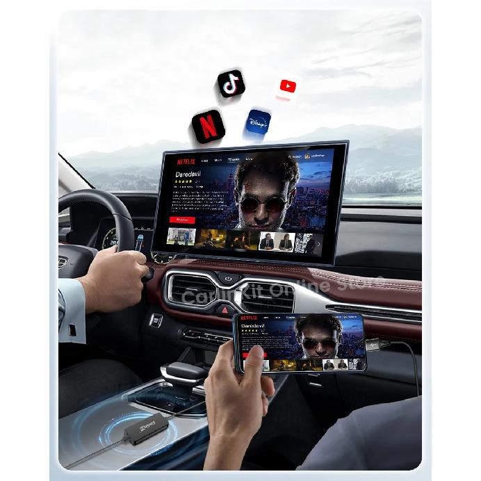 Carlinkit Проводной/Беспроводной CarPlay Беспроводной Android Auto Донгл Зеркало Для Модификации Android Экрана Автомобиля Ariplay Smart Link IOS 14 15