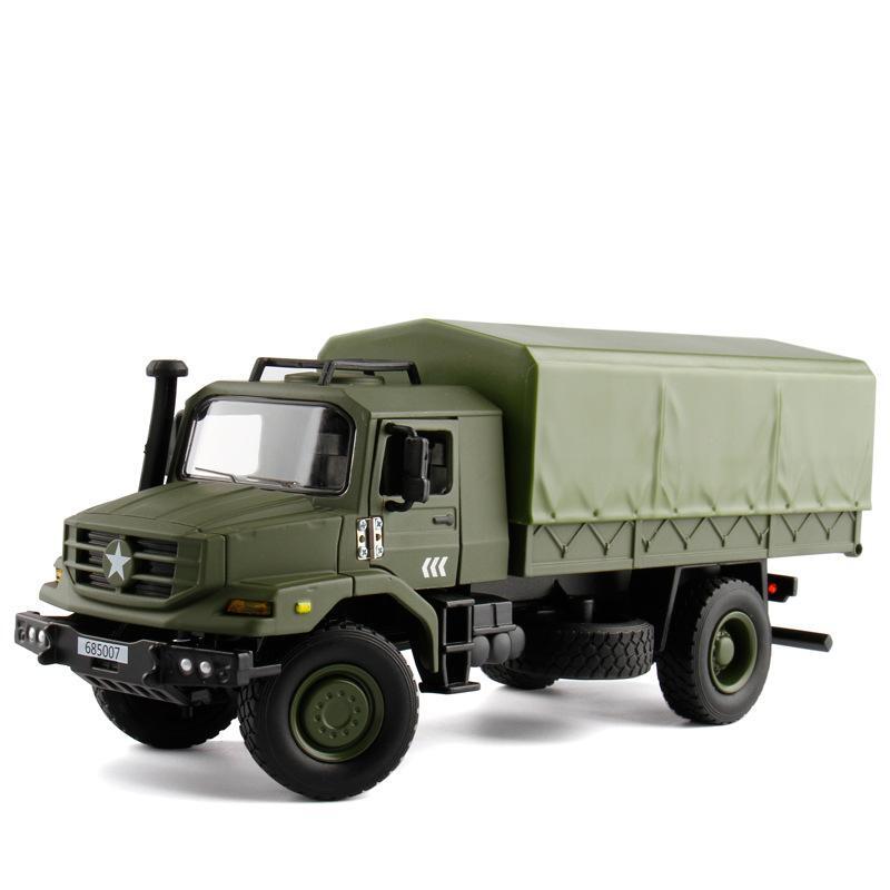 1/36 Военный Транспортный Грузовик Игрушечная Машина Транспортное Средство Литье под Давлением Миниатюрная Модель Двери Открываются Коллекция Подарок Для Мальчика Детей
