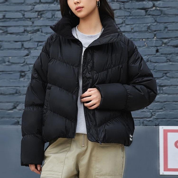 (WMNS) Li-Ning BadFive Short Puffer Jacket 'Black' Women's AYMR090-4