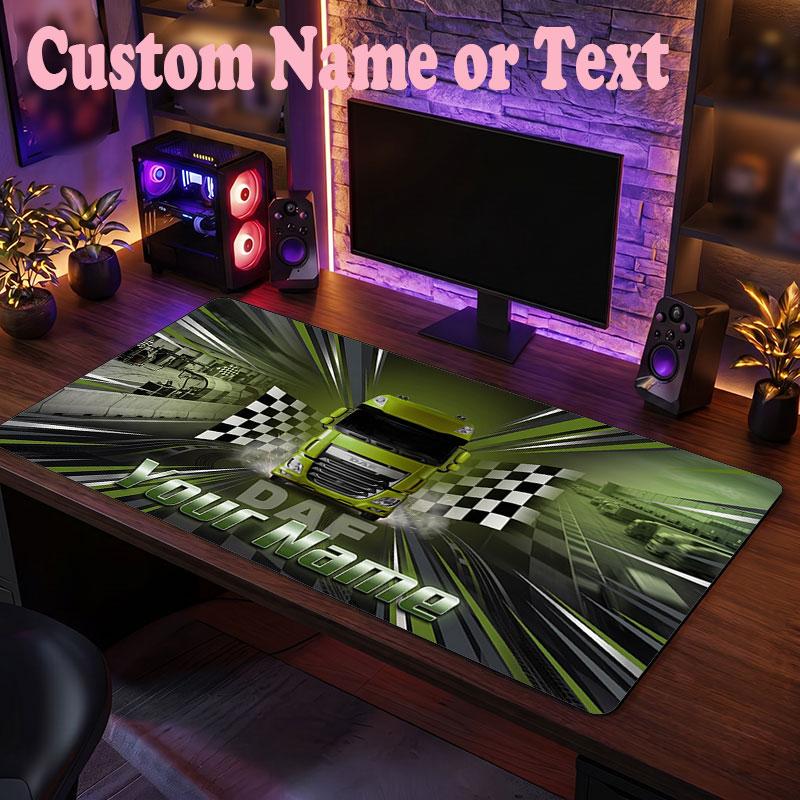 DAF Customized Name Text Mouse Pad, Large Desk Mouse Mat Personalized Home Office Present