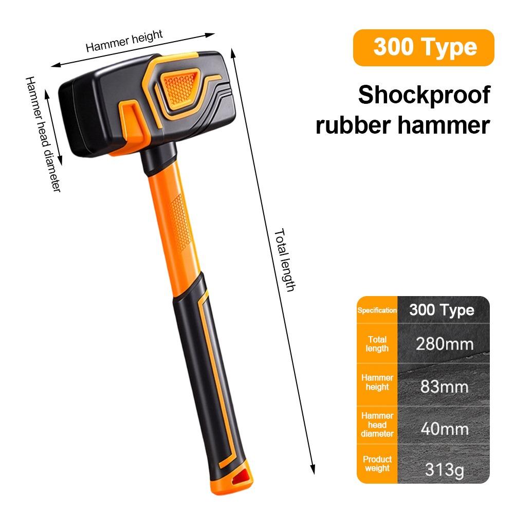 Leather Surface Rubber Hammer Multifunctional Soft Percussion Hammer  For Construction Workers