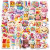 50 Colorful Candy Cartoon Graffiti Stickers Colorful Lollipops Dessert Gummy Bears Stickers Diy Handbook Stickers