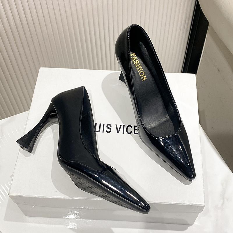 New Style Women's Fashion Leopard Ladies Slip On Women's High Heels Fashion Party Pumps Women Pointed Toe Super High Shoes Women