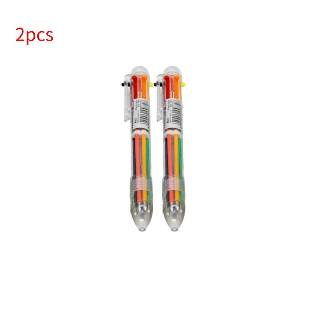 6 In 1 Color Multi Function Ballpoint Pen 0.5mm Novelty Multi-color Children's Gifts Korean Stationery 6 Colours Ball Point Pen