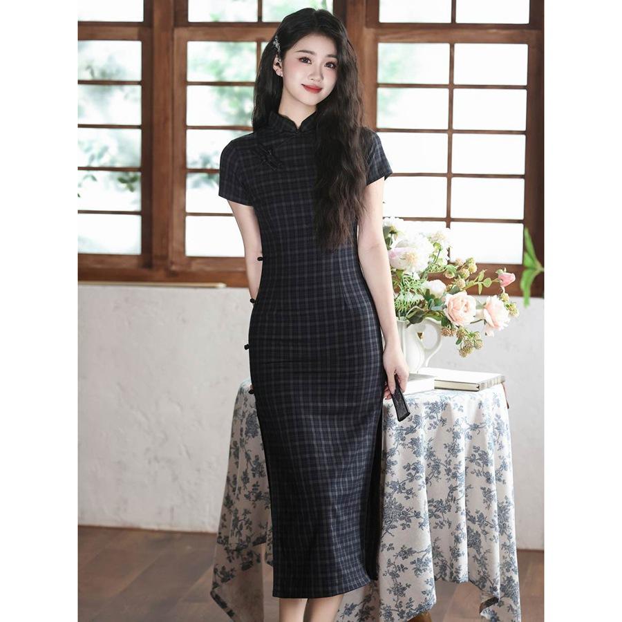 New Chinese national style retro small cheongsam improved young 1011 spring and summer literary cheongsam skirt high sense