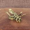 Solid Brass Insect Bee Figurines Miniatures Tea Pet Crafts Collection Desktop Small Ornaments Home Decoration Accessories