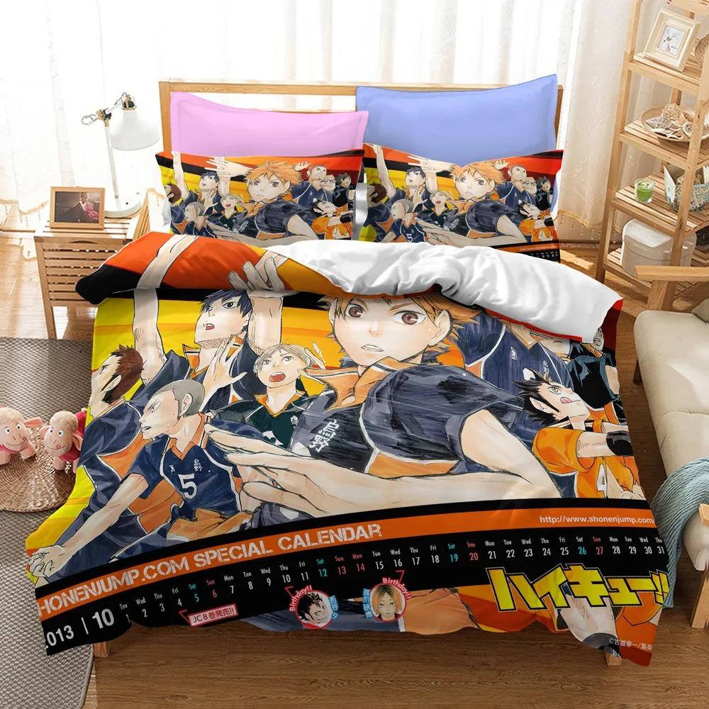 Haikyuu!! Bedding Set Single Twin Full Queen King Size Volleyball boy Bed Set Aldult Kid Bedroom Duvetcover Sets 3D Print