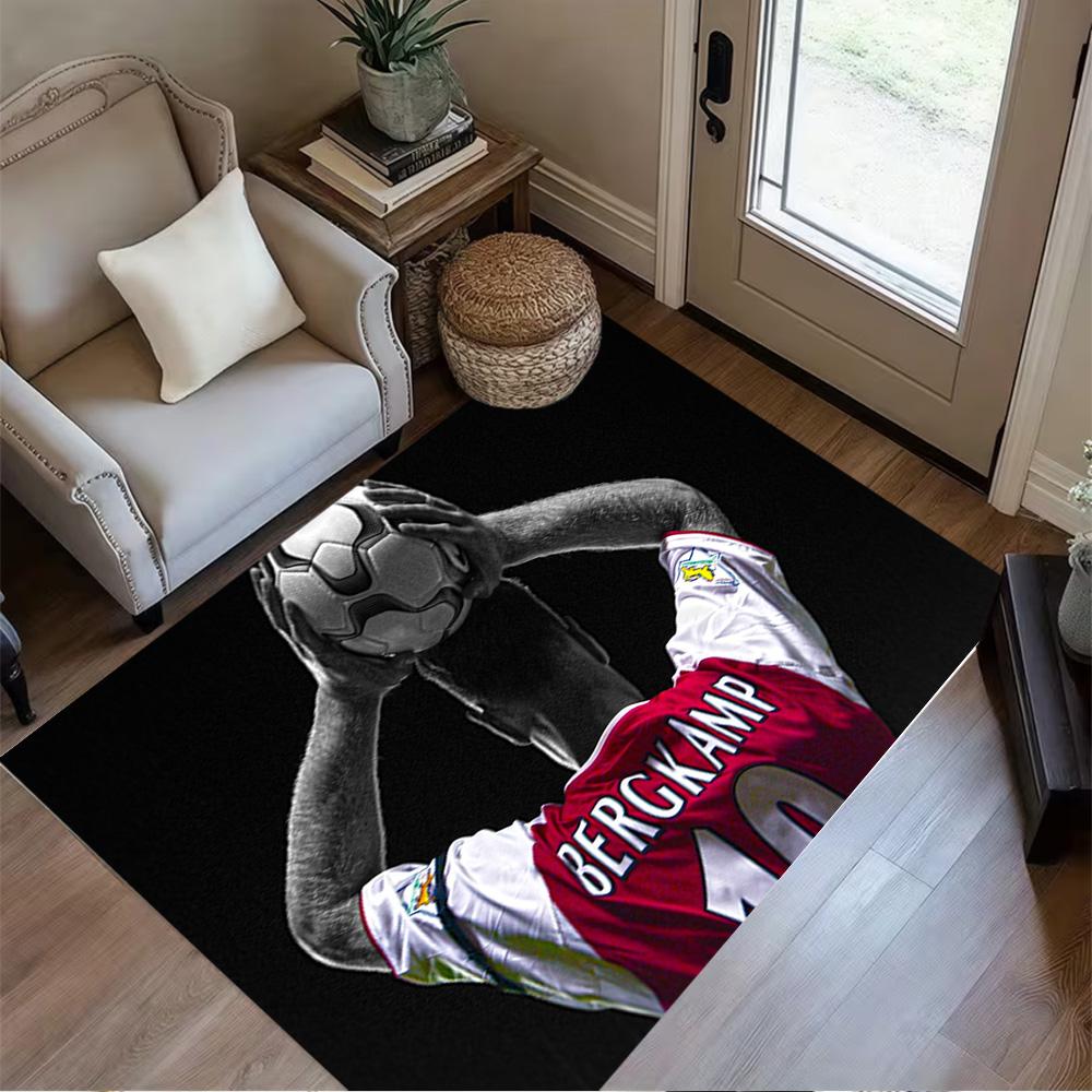 Soccer Player Action Floor Rug Office Rug Design for Living Rooms Dormitory Playrooms Outdoor Anti-slip Rug Office home decor Spiritual Gift