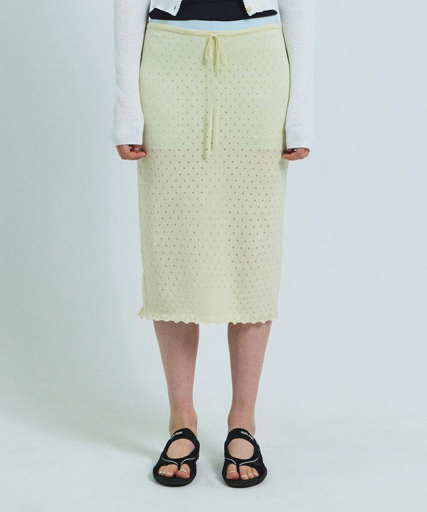 GROVE Melody Midi Skirt (Cream)