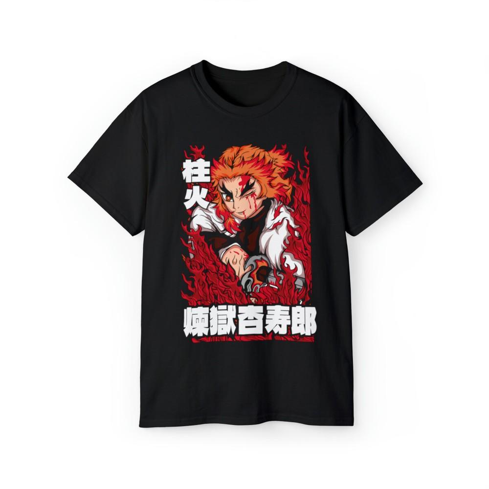 Sale Demon Slayer Kyojuro Rengoku Kimetsu No Yaiba T Shirt Size M5xl