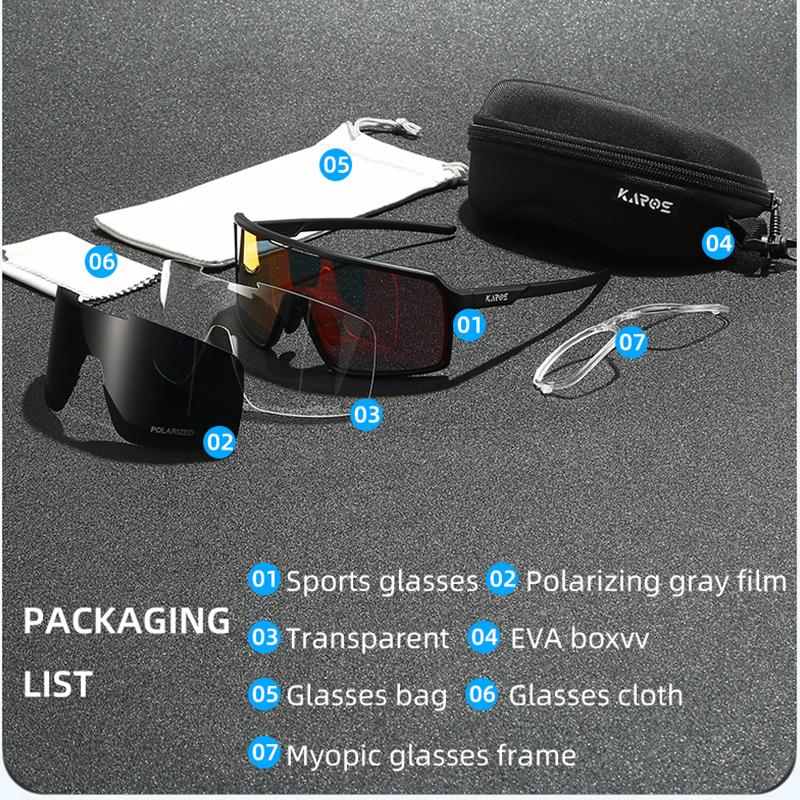 KAROS Polarized Outdoor Sports UV400 Goggles - Windproof Sunglasses for Cycling/Skiing/Driving