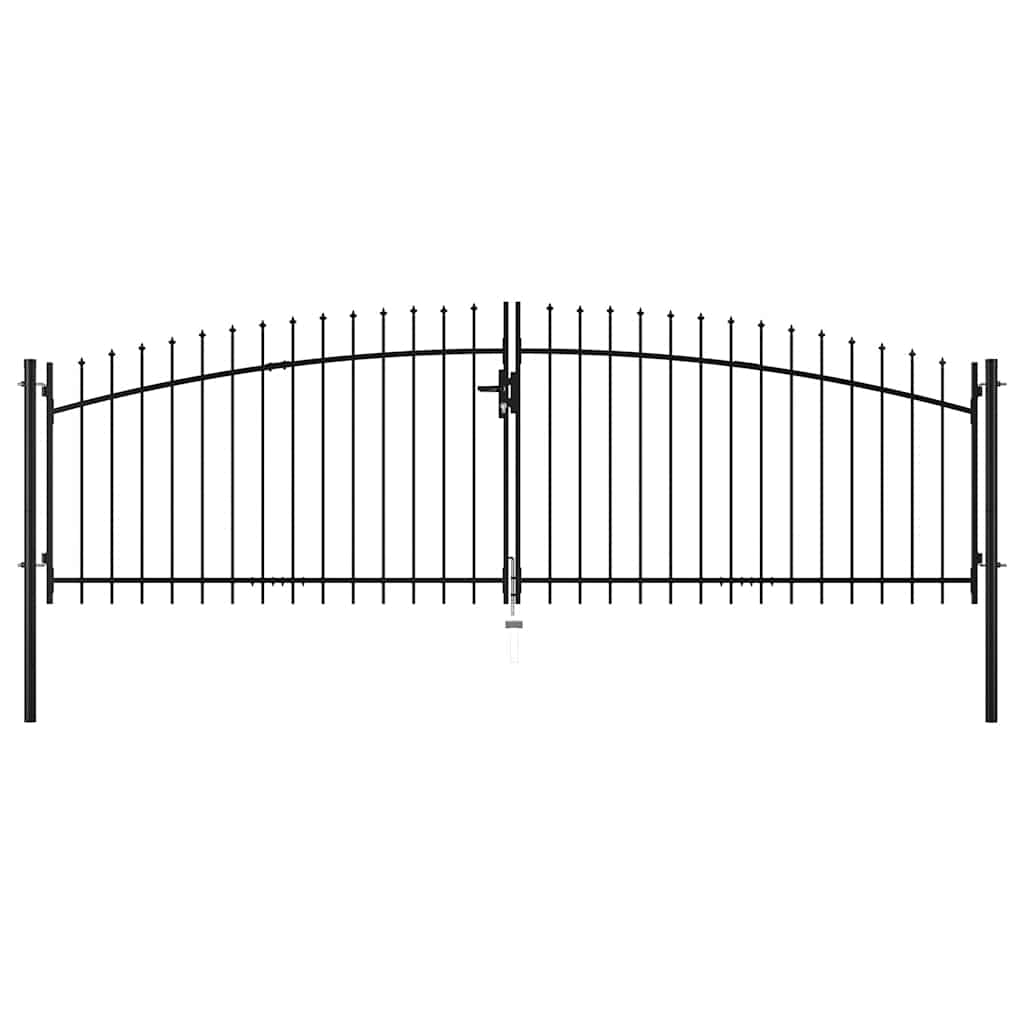 Woerden Double Gate Garden Gate with Spear Point Design 400 x 149.5 cm
