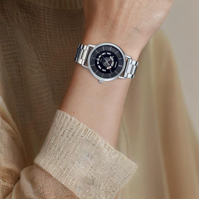 Casio СТАНДАРТНЫЕ Электронные Часы Мужские Часы Стальной Ремешок Черный Циферблат MTP-B135D-1AV