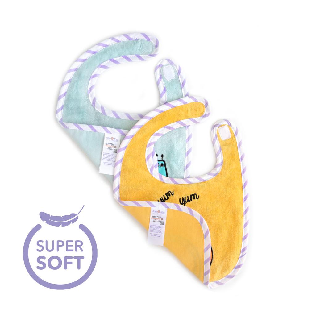 Набор полотенец-слюнявчиков Milk&Moo из 2 штук: Пухлый кот и Сангалоз