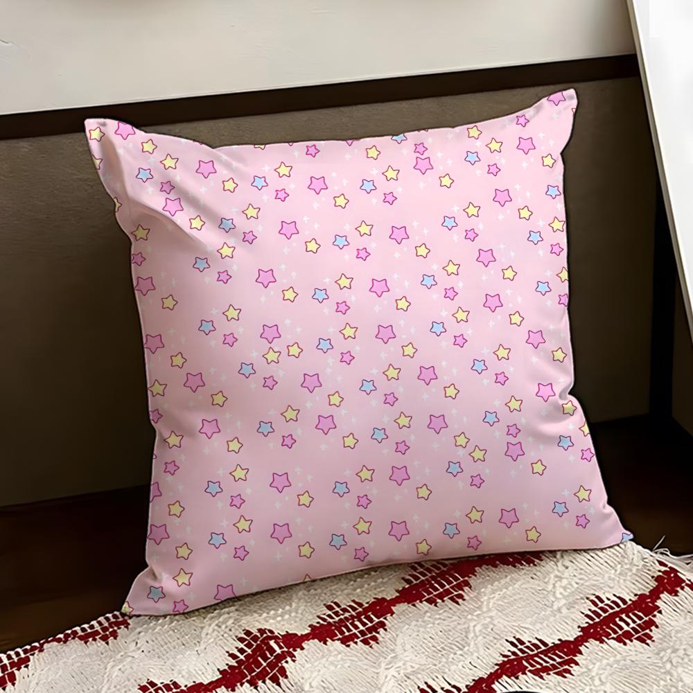 Glittery Star Background Cushion Cover Reversible Soft Durable Pillow Cover Home Car MultiScene Use for Daily Comfort