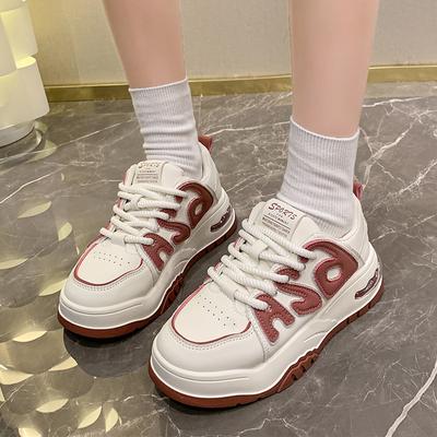 Модные новые кроссовки для женщин 2024 года, высококачественная женская спортивная обувь на весну и осень, модная повседневная удобная женская обувь на шнуровке