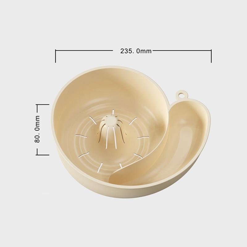 Новая корзина для слива фруктов в форме улитки, многоразовая кухонная миска для мытья овощей, многофункциональные инструменты для автоматической ротации и очистки