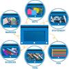 Pencil Pouch for 3 Ring Binder, Bulk 6 Pack 3 Hole Zipper Pencil Pouches with Clear Window, Pencils Bags in Assorted Colors, Sturdy and Durable Cloth