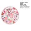60Pcs Pink Color Retro Aesthetic Stickers Waterproof Vinyl Art Decals Romantic Valentine's Day Stickers Removable DIY Decorative Stickers for