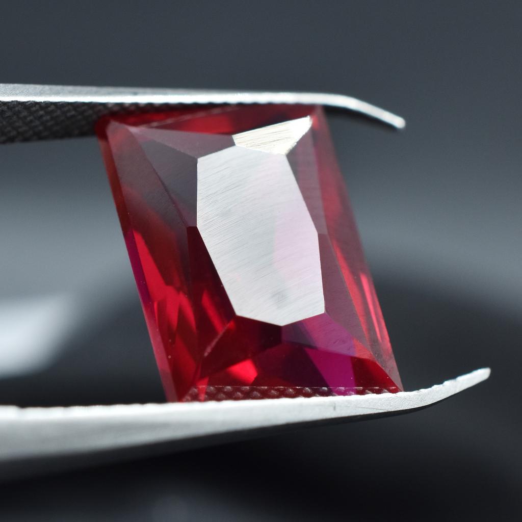 Natural Red Ruby 9.45ct Emerald Cut Certified Loose Gemstone