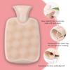 Natural Rubber Removable Cover Hot Water Bottle With Faux Fur Cover Hand Warmer Hot Water Bag